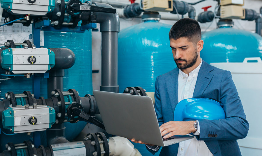 water technician laptop