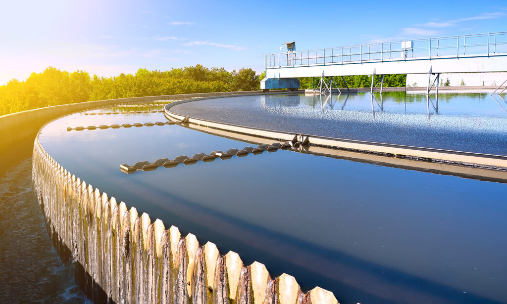 modern urban wastewater treatment plant.